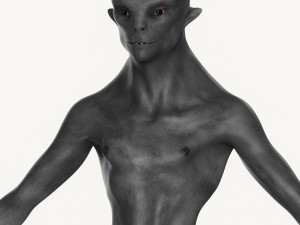 realistic male alien 02 3D मॉडल