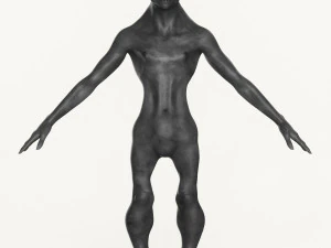 realistic male alien 02 3D Model