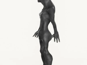 realistic male alien 02 3D Model