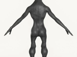 realistic male alien 02 3D Model