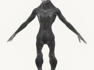 realistic male alien 02 3D मॉडल