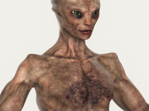 realistic male alien 04 3D Модель