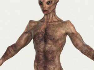 realistic male alien 04 3D Model