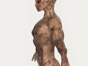 realistic male alien 04 3D Model
