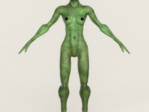 realistic female alien 06 Modelo 3D