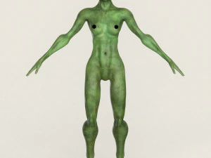 realistic female alien 06 3D Model