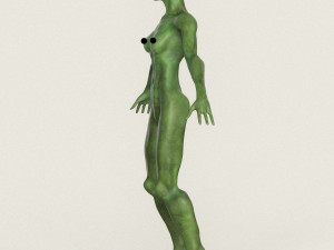 realistic female alien 06 Modelo 3D