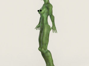 realistic female alien 06 3D Model