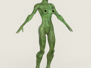 realistic female alien 06 Modelo 3D