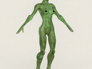 realistic female alien 06 3D Model