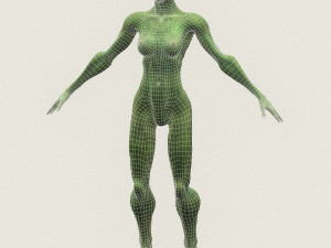 realistic female alien 06 Modelo 3D
