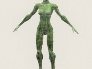 realistic female alien 06 3D Model