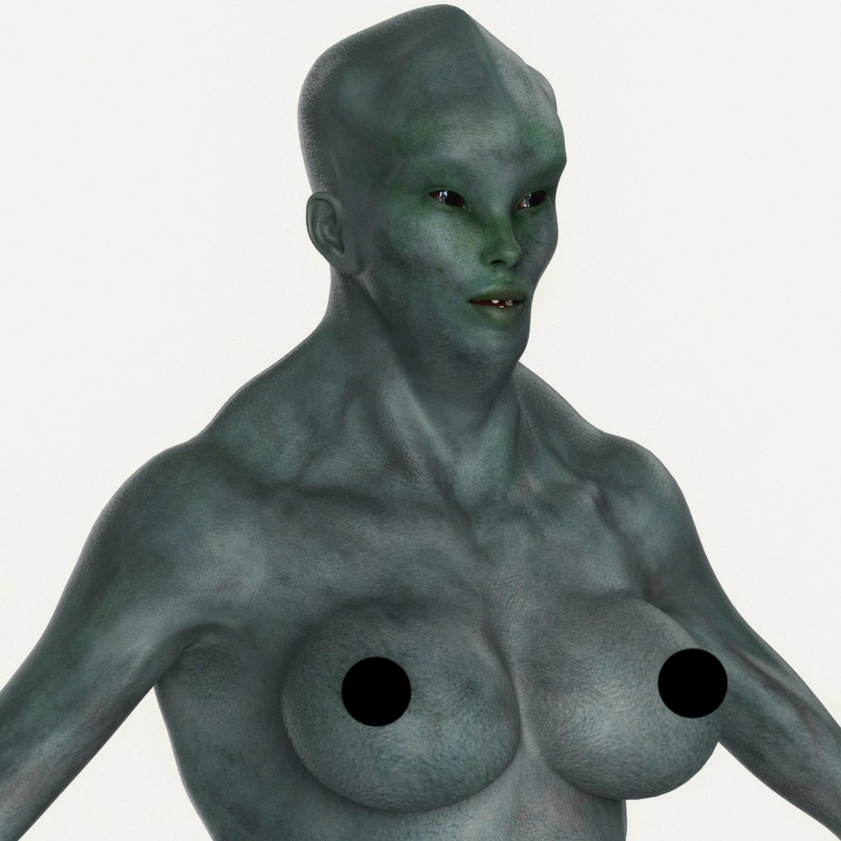 realistic female alien 07 3D Model .c4d .max .obj .3ds .fbx .stl .blend 