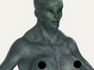 realistic female alien 07 3D Модель