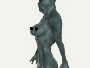 realistic female alien 07 3D Model