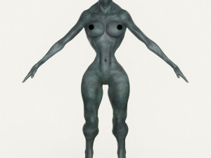 realistic female alien 07 Modelo 3D