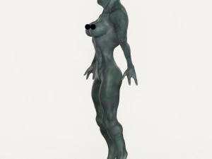 realistic female alien 07 3D Model