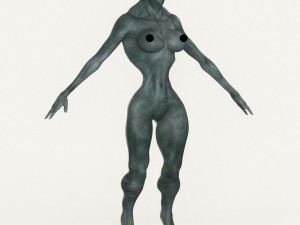 realistic female alien 07 Modelo 3D