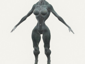 realistic female alien 07 Modelo 3D
