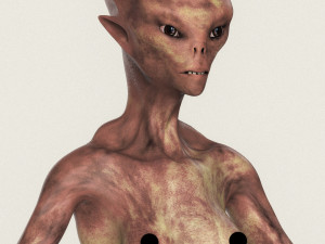 realistic female alien 08 3D मॉडल