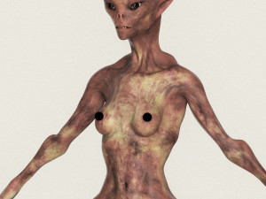 realistic female alien 08 3D 模型