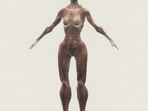realistic female alien 08 3D 模型