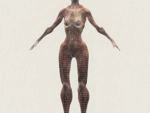 realistic female alien 08 3D Model