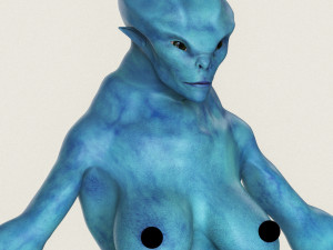 realistic female alien 09 3D Модель