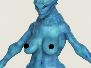 realistic female alien 09 Modelo 3D