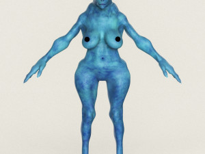 realistic female alien 09 Modelo 3D