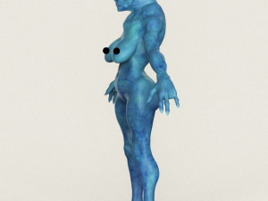 realistic female alien 09 Modelo 3D