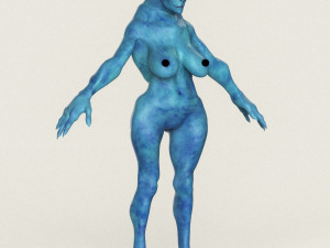 realistic female alien 09 Modelo 3D