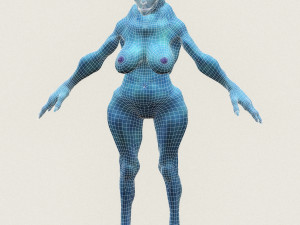 realistic female alien 09 Modelo 3D