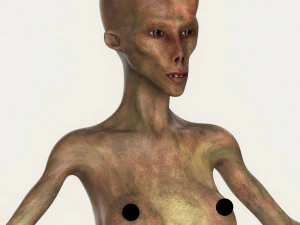 extraterrestre f&eacute;minine r&eacute;aliste 10 Modèle 3D