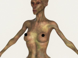 realistic female alien 10 3D Model