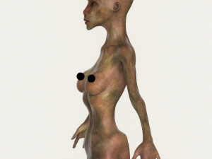 realistic female alien 10 3D Model
