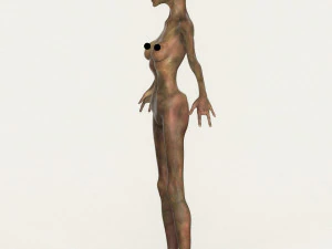 realistic female alien 10 3D Model