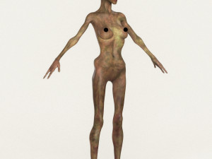 realistic female alien 10 3D Model