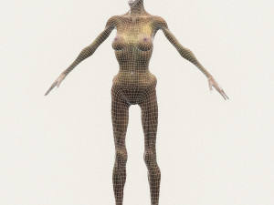 realistic female alien 10 3D Model