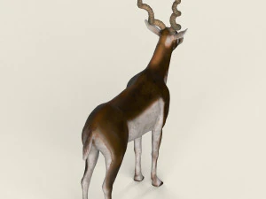 low poly realistic antelope 3D Model