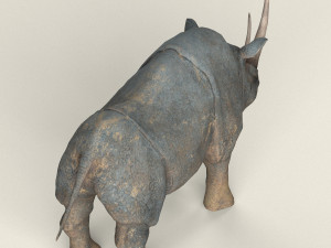 low poly realistic rhino Modelo 3D
