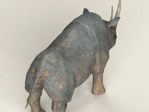 low poly realistic rhino 3D Model