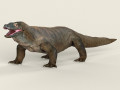 Low poly Realistic Komodo Dragon 3D-Modell