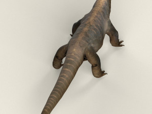 low poly realistic komodo dragon Modelo 3D