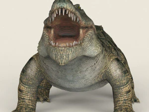low poly realistic crocodile 3D Model