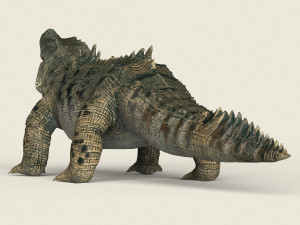 low poly realistic crocodile 3D Model