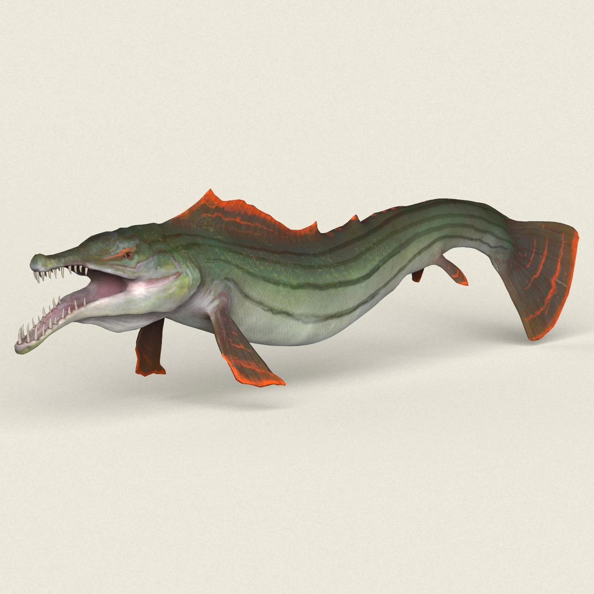 low poly realistic pike fish 3D Model .c4d .max .obj .3ds .fbx .stl .blend 