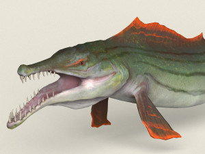 low poly realistic pike fish 3D मॉडल