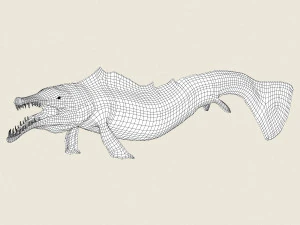 low poly realistic pike fish 3D Model