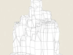 game ready rock mountain 02 3D Model